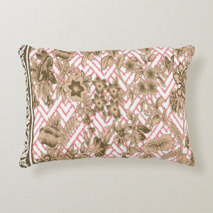 Coussins Décoratifs Design textile de corail avec un pa doré complexe