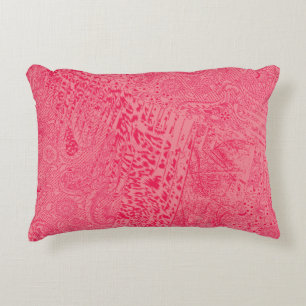 Coussins Décoratifs Design textile rose vif avec blu central