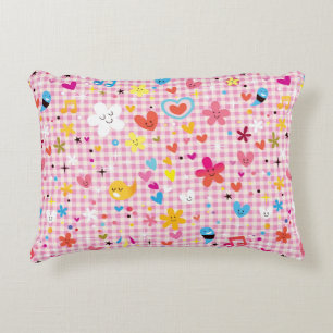 Coussins Décoratifs dessin animé amusant rose motif