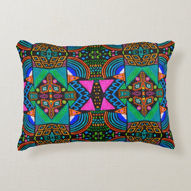 Coussins Décoratifs Dessin artistique africain. Motif aztèque sans cou (Devant)