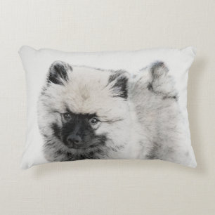 Coussins Décoratifs Dessin Keeshond Chiot - Joli dessin original Chien