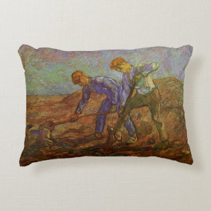 Coussins Décoratifs Deux paysans creuser par Vincent van Gogh