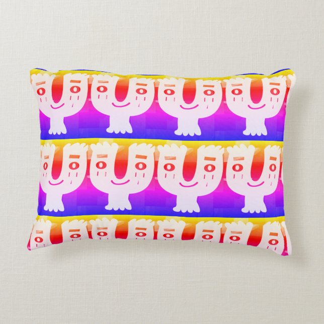 Coussins Décoratifs Dimanche matin, visage heureux (Dos)