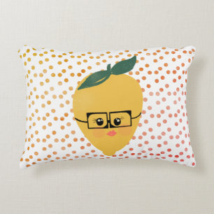 Coussins Décoratifs Doodle Dessiné à la Main de Citron d'Été