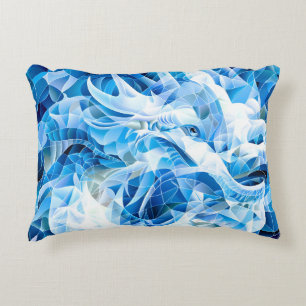 Coussins Décoratifs Dragon de Mosaïque Ciel Bleu