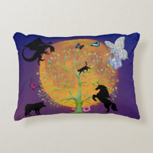 Coussins Décoratifs Dragon Fairy Unicorn Imaginaire Arbre et Pleine lu