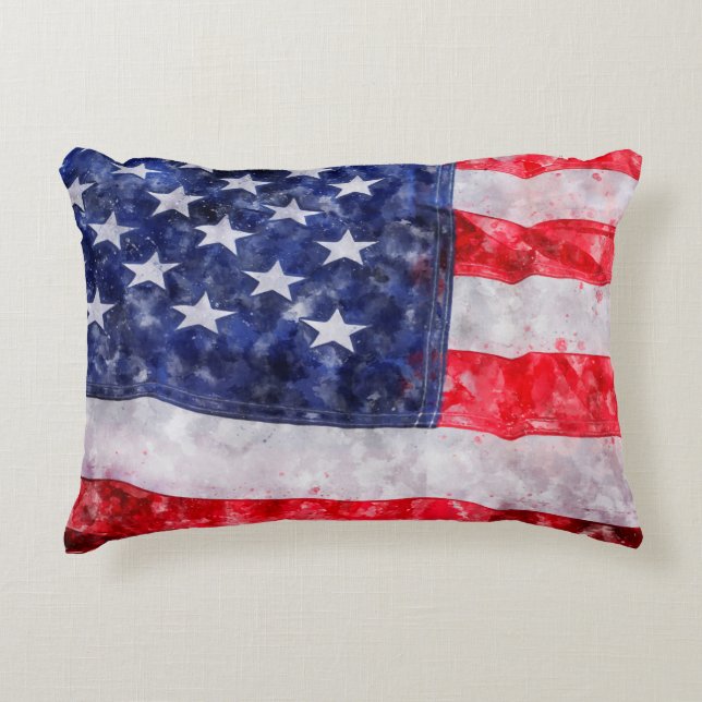 Coussins Décoratifs Drapeau américain (Devant)