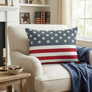 Coussins Décoratifs Drapeau américain étoiles et bandes patriotique