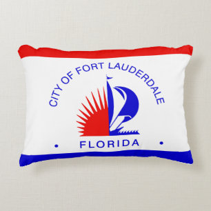 Coussins Décoratifs Drapeau de Fort Lauderdale, Floride