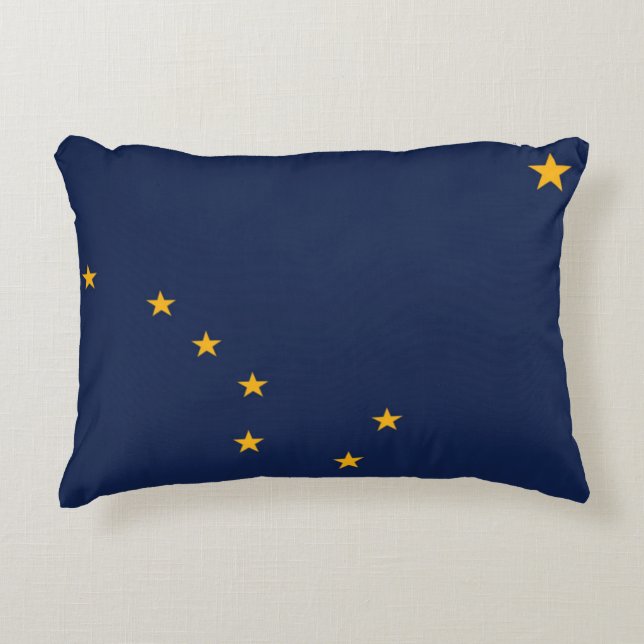 Coussins Décoratifs Drapeau d'État de l'Alaska, États-Unis (Devant)