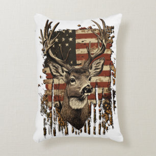 Coussins Décoratifs Drapeau USA Saison Cerf, Buck