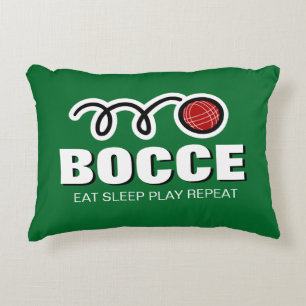 Coussins Décoratifs Eat Sleep Jouer Répéter drôle Bocce jeu
