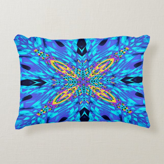 COUSSINS DÉCORATIFS EAU BLEUE (Devant)