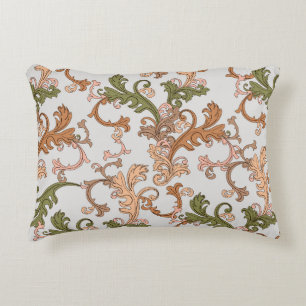Coussins Décoratifs Élégant Boho victorien Vintage Arrière - plan Feui