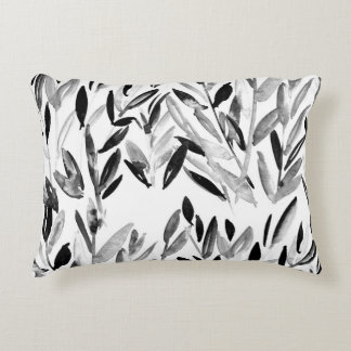 Coussins Décoratifs Élégant monochrome : Motif Feuille naturel