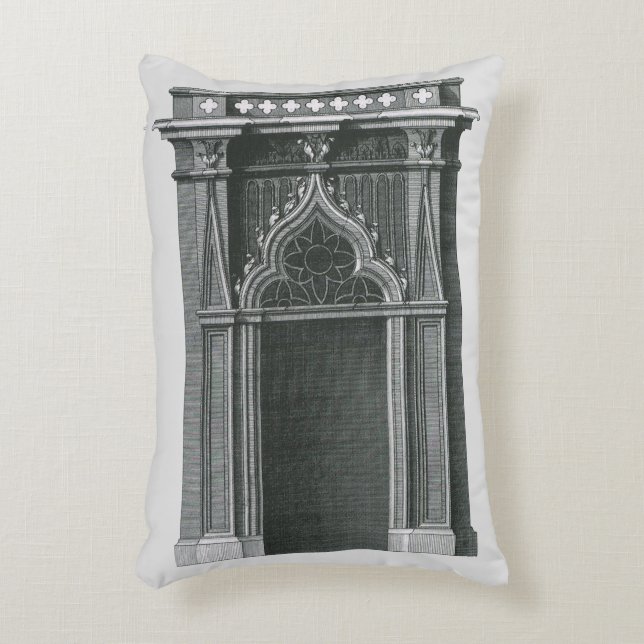 Coussins Décoratifs Élément architectural vintage, porte gothique (Devant(Vertical))