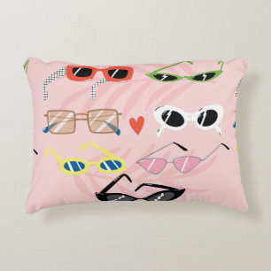 Coussins Décoratifs Ensemble de lunettes de soleil tendance dans un st
