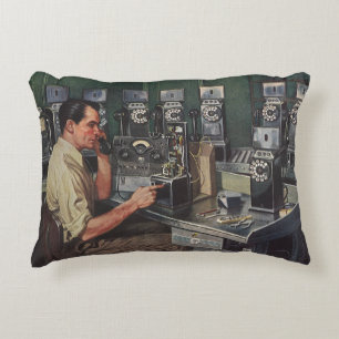 Coussins Décoratifs Entrepreneur Vintage, Réparateur de Téléphone à Pi