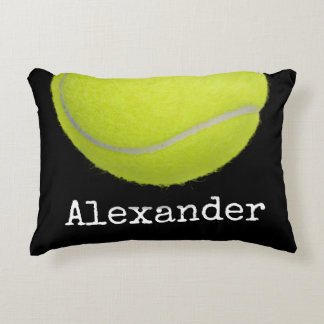 Coussins Décoratifs Équipe de sport balle de tennis jaune personnalisé
