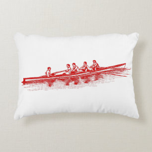 Coussins Décoratifs Équipe de sports nautiques Red Rowing Rowers