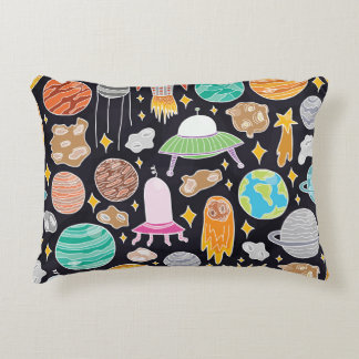 Coussins Décoratifs Espace Doodle : Cosmos Vintages Dessinés À La Main