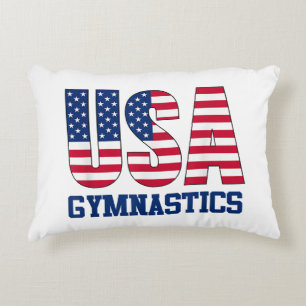 Coussins Décoratifs Etats-Unis avec drapeau américain Gymnastique Spor