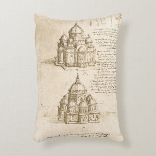 Coussins Décoratifs Étude de cathédrale architecturale de Léonard de V
