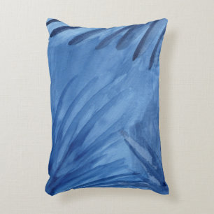 Coussins Décoratifs Evocateur Abstrait Blue Rays aquarelle peinture