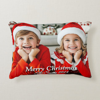 Coussins Décoratifs Fantaisie, mignonne, moderne Photo de famille Noël