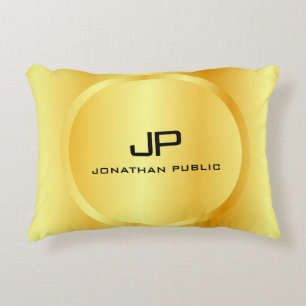 Coussins Décoratifs Faux Gold Moderne Monogramme Modèle Élégant