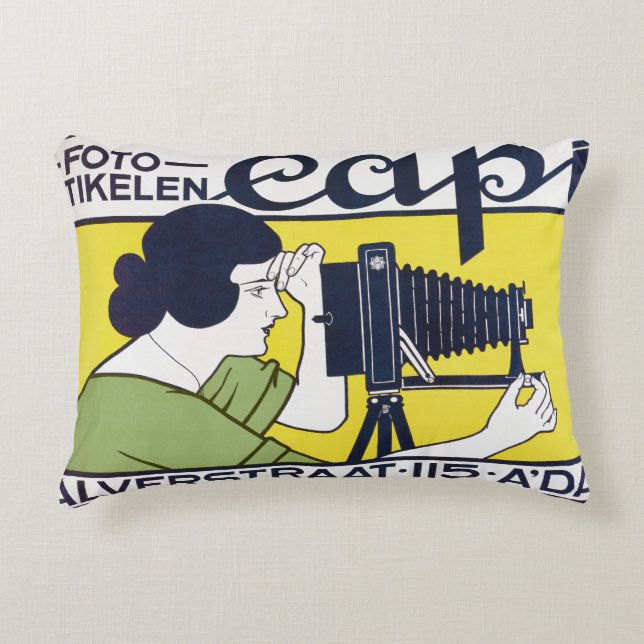 Coussins Décoratifs Femme caméra, photographe, Van Caspel (Devant)