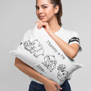 Coussins Décoratifs Fête des mères Elephant Mum & Me personnalisée