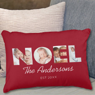 Coussins Décoratifs Fêtes de Noël personnalisées Noel Photo