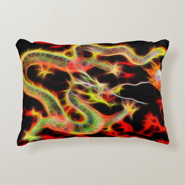Coussins Décoratifs Feu de dragon incroyable sur Lucky Energy (Devant)