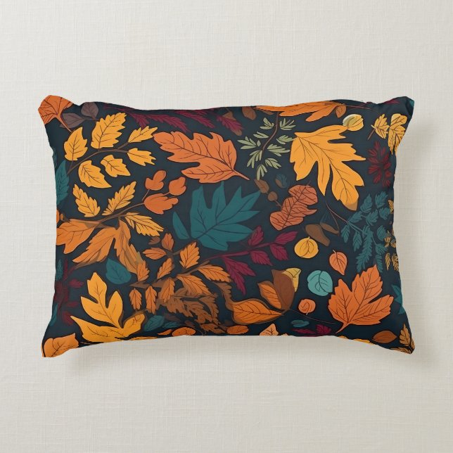 Coussins Décoratifs Feuilles d'automne étonnantes de l'automne (Devant)