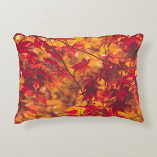 Coussins Décoratifs Feuilles d'automne rouge et orange