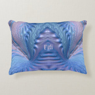 Coussins Décoratifs FIFI ~ SO SWEET ~ Design fractal bleu rose ~