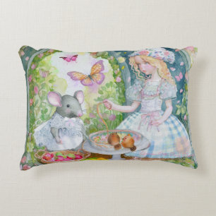 Coussins Décoratifs Fille au jardin avec oreiller d'amis