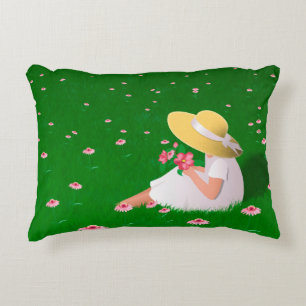 Coussins Décoratifs Fille en herbe