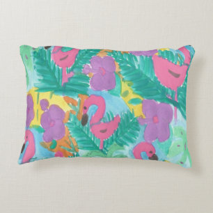 Coussins Décoratifs Flamant rose Tropical Jungle Imprimer