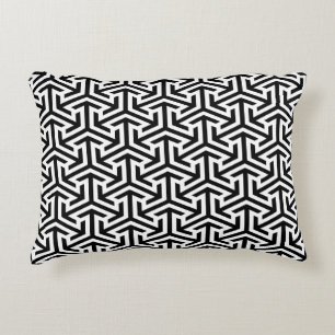 Coussins Décoratifs flèches noir et blanc motif géométrique