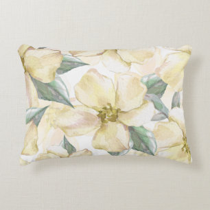 Coussins Décoratifs Fleur de crème à l'aquarelle - Floral neutre