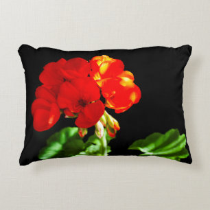 Coussins Décoratifs Fleur de géranium rouge