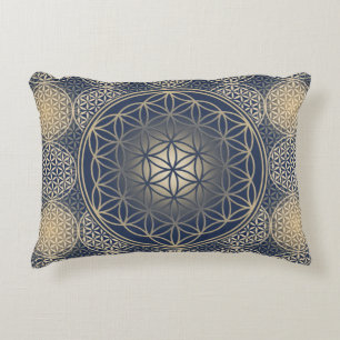 Coussins Décoratifs Fleur de Vie / Blume des Lebens - Bouton VIII