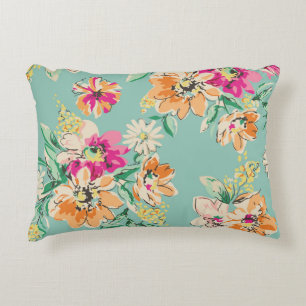 Coussins Décoratifs fleur esquissée aux couleurs vives - backgr sans s