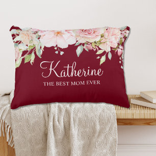 Coussins Décoratifs Fleur Rose Pastel Floral La Meilleure Maman Jamais