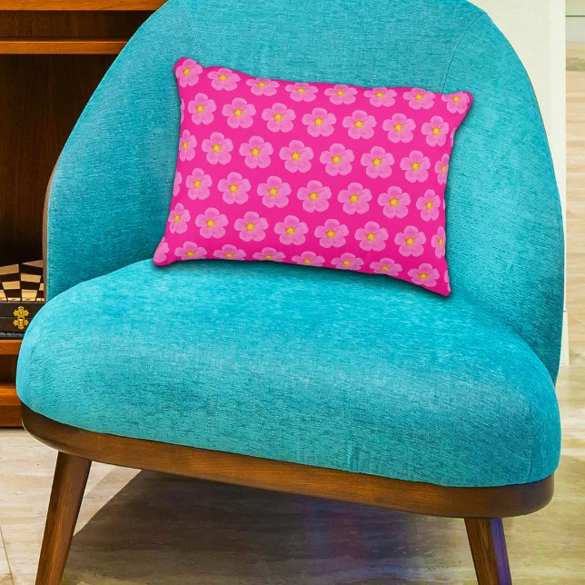 Coussins Décoratifs Fleur Rose rose Moss Motif sans couture sur (Pink Moss Rose flower seamless pattern on accent pillow)