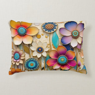 Coussins Décoratifs Fleurs de découpe de papier 3D Whimsical