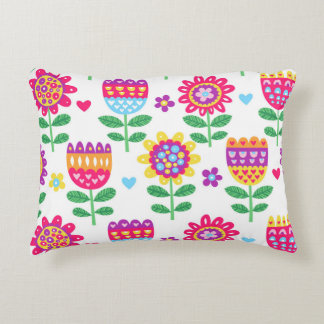 Coussins Décoratifs Fleurs gaies Vintage Motif coloré