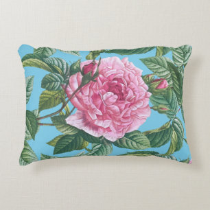 Coussins Décoratifs Fleurs roses roses avec Feuilles verts